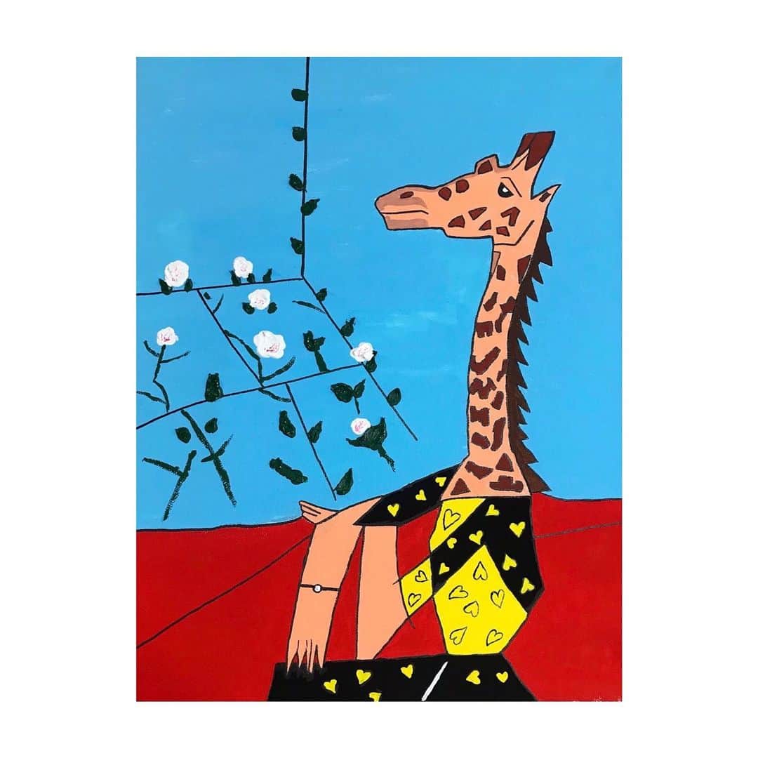 ピョン・ヒョンミンのインスタグラム：「내가 그린 기린 그림🎨」