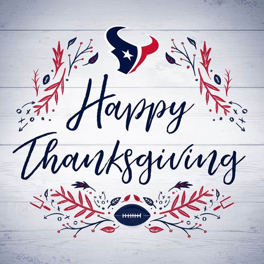 ヒューストン・テキサンズさんのインスタグラム写真 - (ヒューストン・テキサンズInstagram)「Happy #Thanksgiving from our family to yours! #WeAreTexans」11月29日 0時47分 - houstontexans