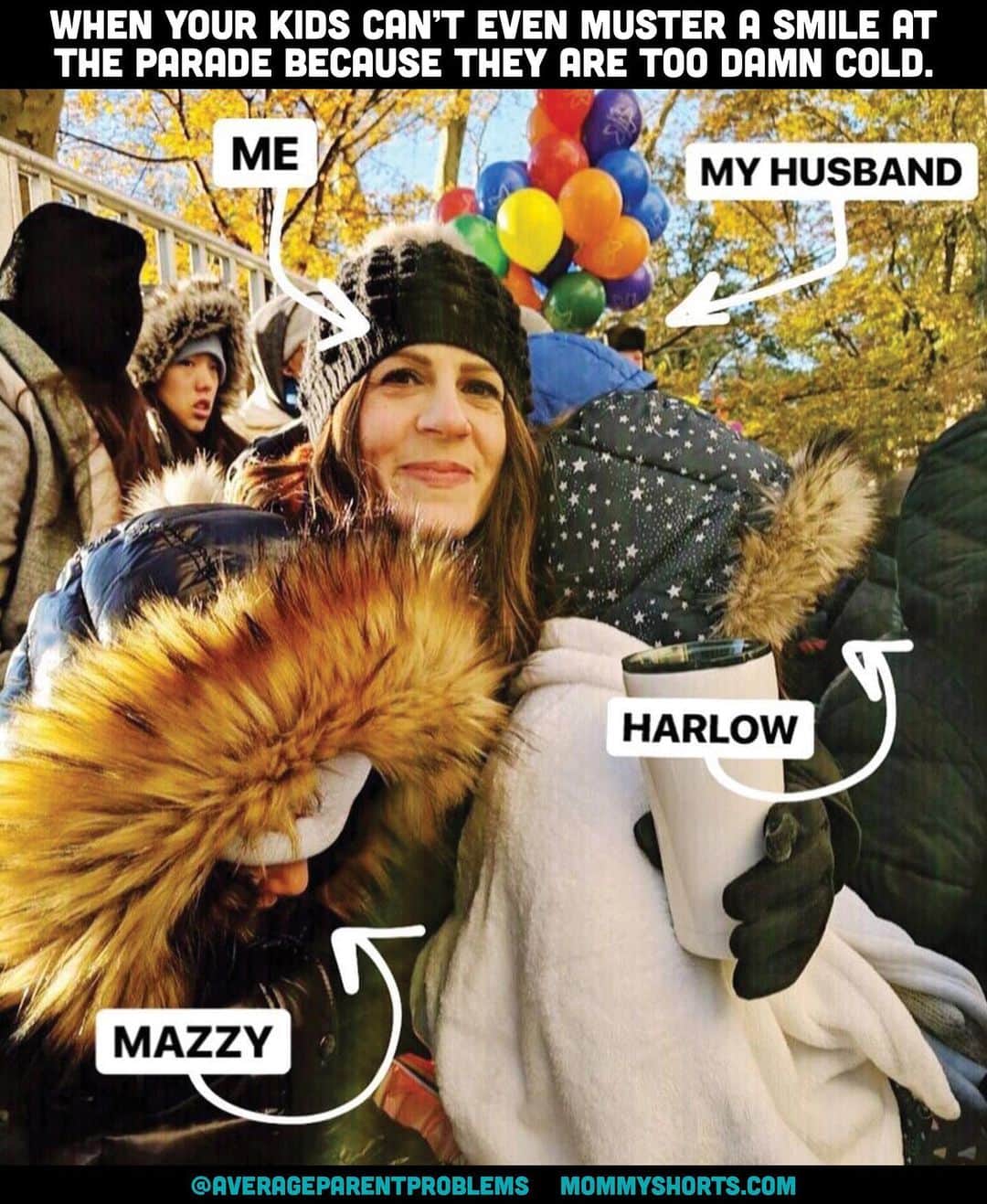 Average Parent Problemsさんのインスタグラム写真 - (Average Parent ProblemsInstagram)「This was us last year. This year, we'll be watching the balloons, marching bands and floats like #KalahariOnParade from the comforts of our own home! If you are watching the Macy's Thanksgiving Day Parade on TV this year, the @KalahariResorts float should be on TV at around 11am with a performance by TLC. And if your family is freezing somewhere along the parade route, I highly recommend clicking the link in my bio and booking a trip to @kalahariresorts, America’s largest indoor waterpark with locations in Wisconsin, Ohio, Pennsylvania... and coming soon to Texas. It's a great way to stay warm and have fun in the winter! #ad」11月29日 0時48分 - averageparentproblems