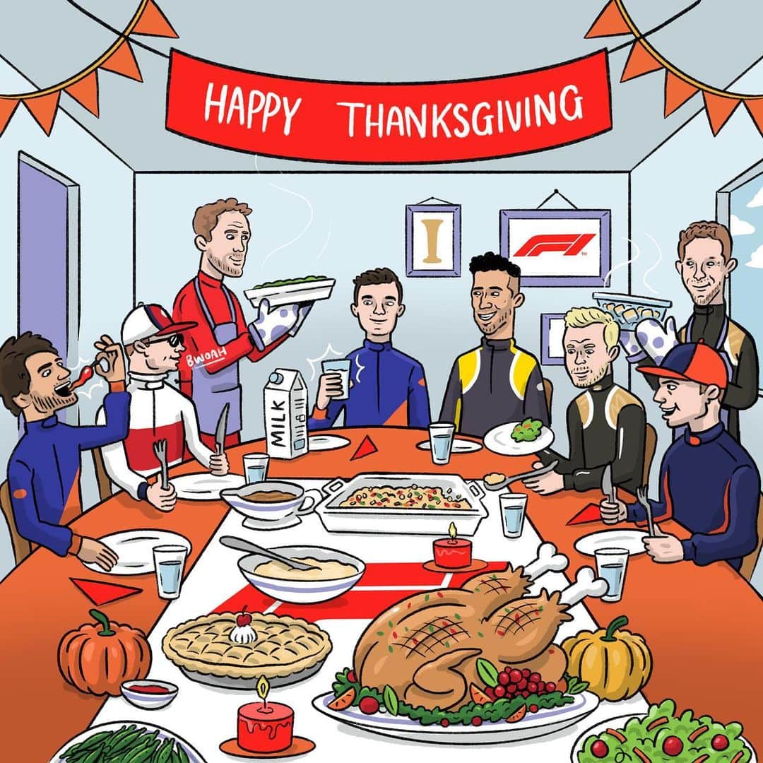 F1さんのインスタグラム写真 - (F1Instagram)「Happy Thanksgiving! 🥳🎉 . #F1 #Formula1 #thanksgiving #happythanksgivingday」11月29日 1時30分 - f1
