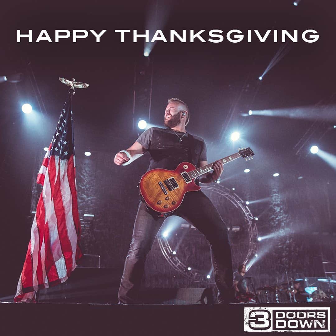 3 Doors Downさんのインスタグラム写真 - (3 Doors DownInstagram)「Happy Thanksgiving! Enjoy your time with friends & family today.」11月29日 2時34分 - 3doorsdown