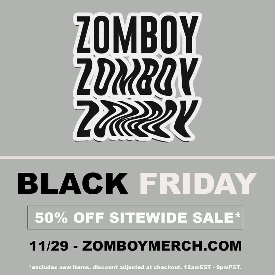 Zomboyさんのインスタグラム写真 - (ZomboyInstagram)「Brand new items over at zomboymerch.com plus 50% off everything else!!」11月29日 14時08分 - zomboy