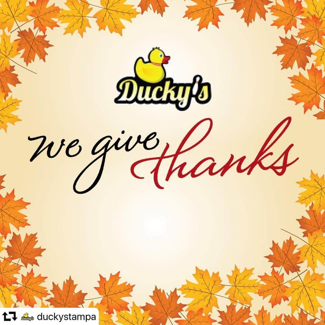 エバン・ロンゴリアさんのインスタグラム写真 - (エバン・ロンゴリアInstagram)「#repost @duckystampa ・・・ Happy Thanksgiving!! Closed today but we will be open tomorrow normal business hours. Thankful for our staff, friends and family! #DuckysTampa」11月29日 5時47分 - evan.longoria3