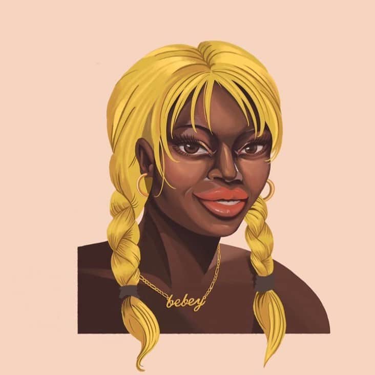 セオフィラス・ロンドンのインスタグラム：「Introducing “Bebey” 👱🏿‍♀️ Her name stands for SELF-LOVE, she represents the essence, love and beauty of my album ⭐️Welcome! #bebey」