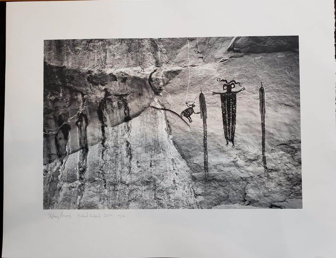 thephotosocietyさんのインスタグラム写真 - (thephotosocietyInstagram)「Platinum-palladium print of a photo by Stephen Alvarez @salvarezphoto // This spring I photographed an incredible rock art panel on the San Rafael Swell in central Utah. These figures are Barrier Canyon Style and thought to be 2,000 to 4,000 years old. Master platinum palladium printer @pradipmalde has turned my photograph into an exquisite limited edition print to support the nonprofit @ancientartarchive . At the Archive we preserve and share humanity’s oldest stories using VR and 3D technology. We are asking for a $1200 donation to the @ancientartarchive in exchange for a print. Numbers are very limited. DM @ancientartarchive  for details.」11月29日 9時54分 - thephotosociety