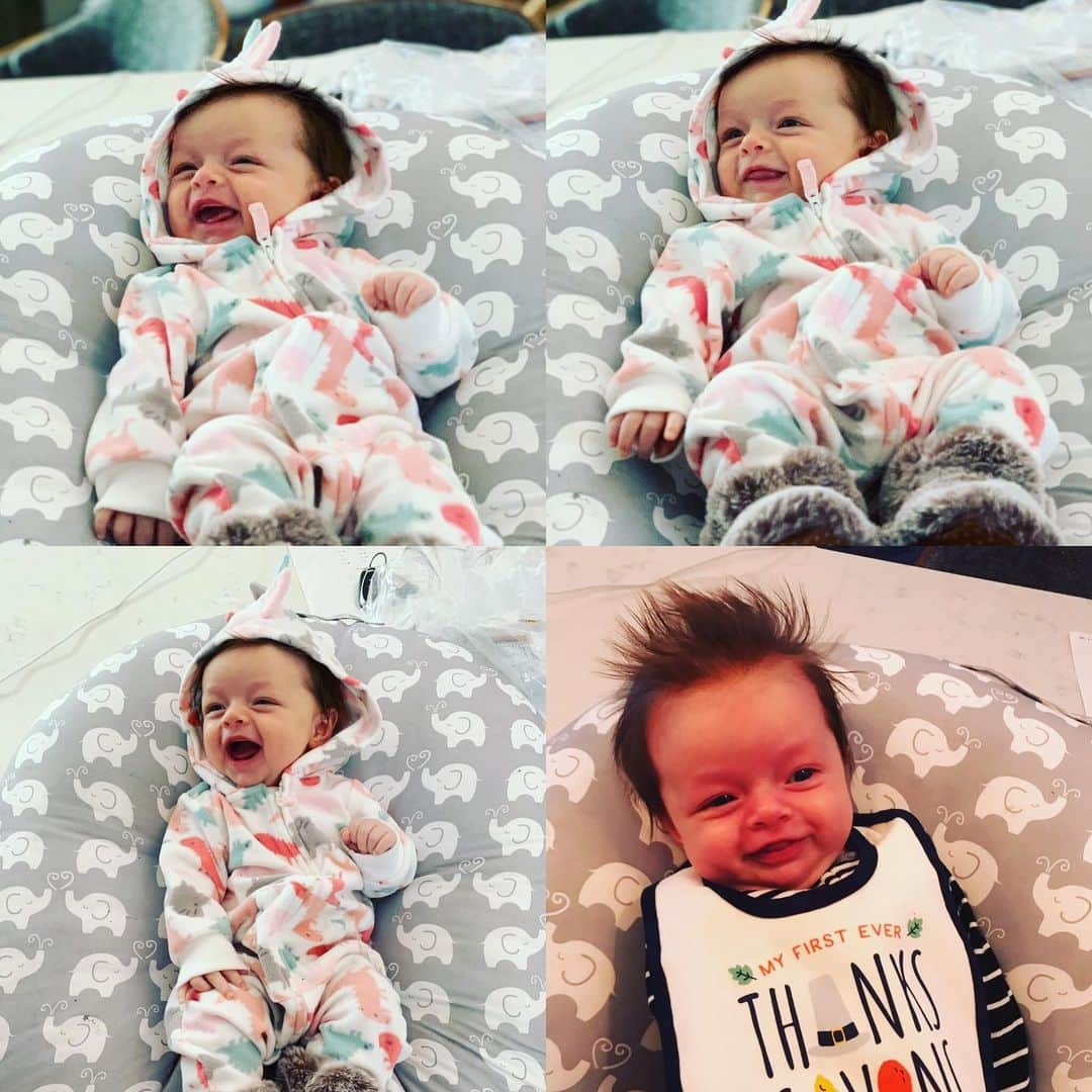 マイケル・グラント・テリーのインスタグラム：「Happy Turkey Day! Daddy is really funny. But not half hour funny, so he’s been told. #thanksgiving」