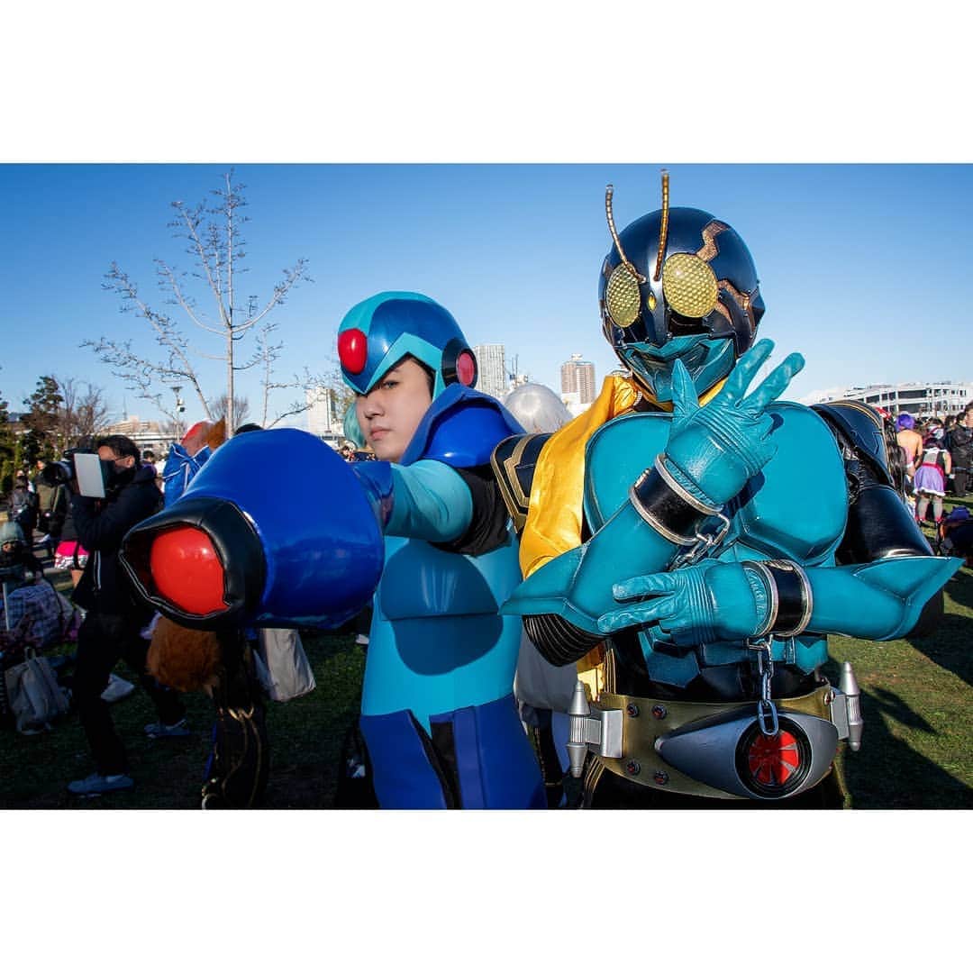 永崎遼のインスタグラム：「. Thank you for your time. Makasih yah sudah menonton. . #ロックマン #ロックマンx #rockmanx #megamanx #コミケ #コミックマーケット #仮面ライダー #cosplay #tokucosplay #cosplayer #megamancosplay #megaman #rockman #cosplayers #capcom #tokusatsucosplay #ニチアサ #特撮コスプレ #ロックマンコスプレ #仮面ライダー3号 #仮面ライダーコスプレ #supernintendo #costume #kamenridercosplay #ガワコス #コスプレ #tokusatsu #kamenrider #maskedrider #toku」