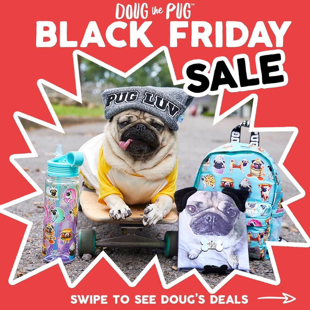 itsdougthepugさんのインスタグラム写真 - (itsdougthepugInstagram)「BLACK FRIDAY SALE! Doug’s deals are here!!! Link in bio for everything on SALE! ⭐️」11月29日 23時08分 - itsdougthepug