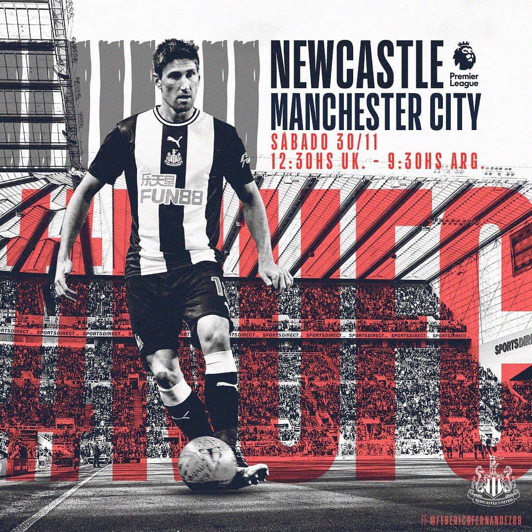 フェデリコ・フェルナンデスのインスタグラム：「⚫️⚪️ . #blackandwhite  #newcastle  #magpies  #premierleague  #nufc  #FF18」
