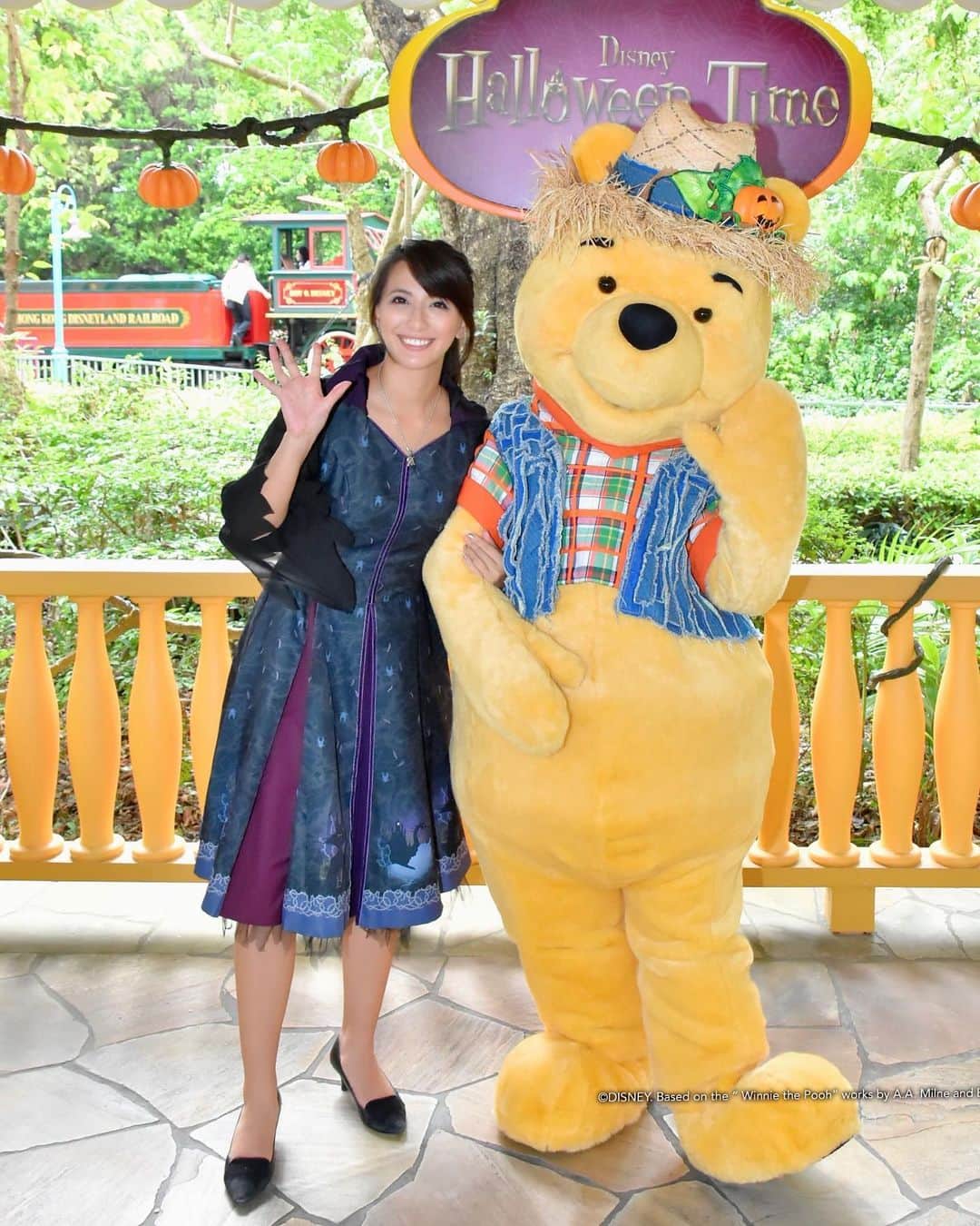矢部あやのインスタグラム：「201810 HKDL ハロウィンのプーさんは好き！」
