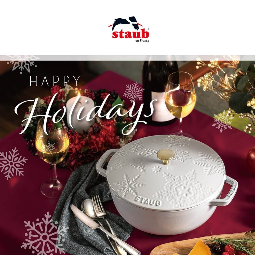 スノークリスタルココット24cm ホワイト STAUB - キッチン/食器