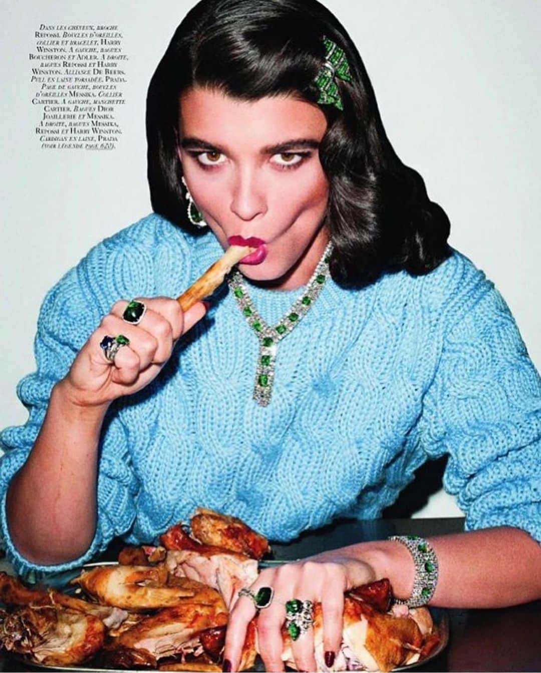 カリーヌ・ロワトフェルドのインスタグラム：「“FESTIN” Happy thanksgiving  #vogue paris 2010 @carineforpresident」