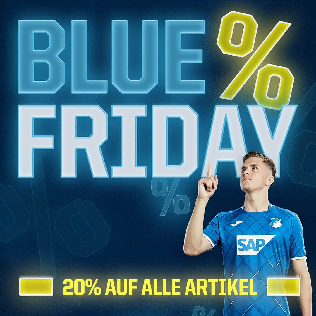 TSG1899ホッフェンハイムさんのインスタグラム写真 - (TSG1899ホッフェンハイムInstagram)「🔵 BLUE FRIDAY 🔵 Einfach den Gutscheincode „BLUE“ am Warenkorb eingeben! #tsg #bluefriday」11月29日 16時33分 - tsghoffenheim