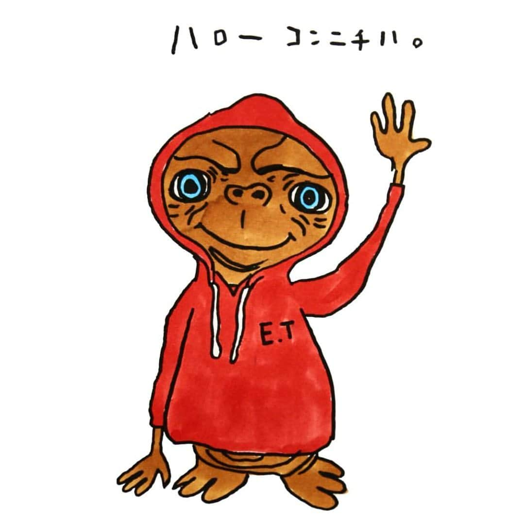 Aya（高本彩）さんのインスタグラム写真 - (Aya（高本彩）Instagram)「E.T.おかえり😭  #et #ETの手見えただけで泣いた #エリオット #37年ぶりの再会 #大好きな映画 #drawingbyaya」11月29日 17時57分 - aya_dream04