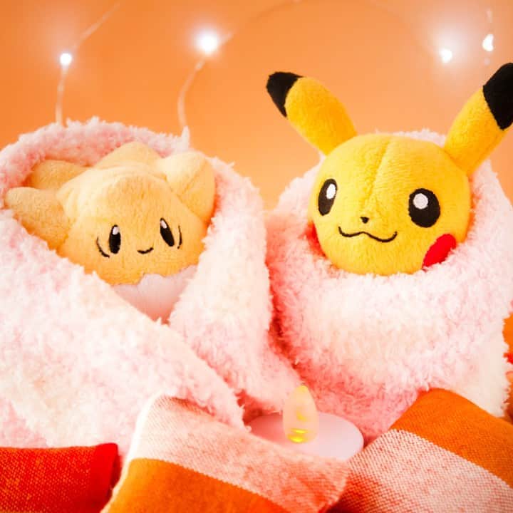 のインスタグラム：「【今日のピカチュウ】 ピカチュウとトゲピーはおしゃべりチュウ😊 毛布にくるまって暖かそう💕 #pikachu #togepi #pokemon #pikachu_snap #photooftheday #blanket #warm #ピカチュウ #トゲピー #ポケモン #おしゃべり #毛布」