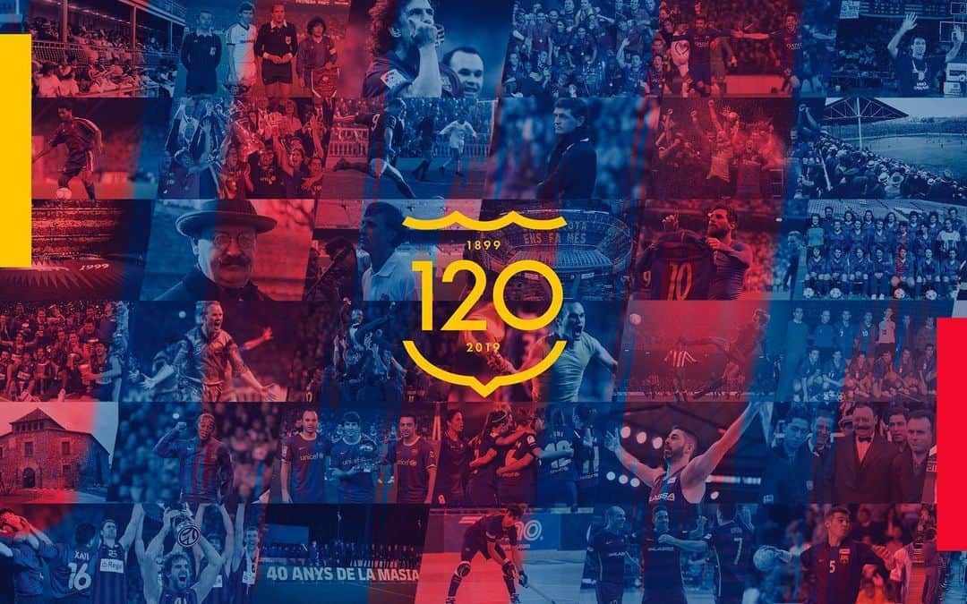 ジェラール・ピケのインスタグラム：「‪Feliços 120!‬ ‪#Barça120 ‬」