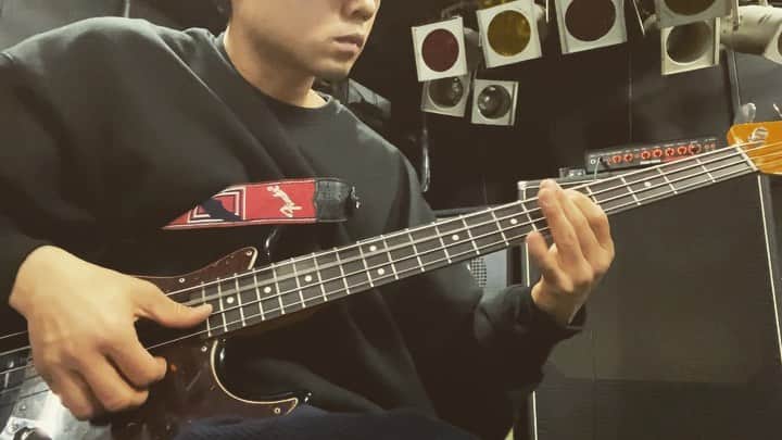森野光晴のインスタグラム：「ぱらぱらりのイントロのリクエストが来たので。 こんなかんじで弾いてます。  一曲の中でスラップと指とピックを使ってしまう男気の無さが自分らしいと思ってます。」
