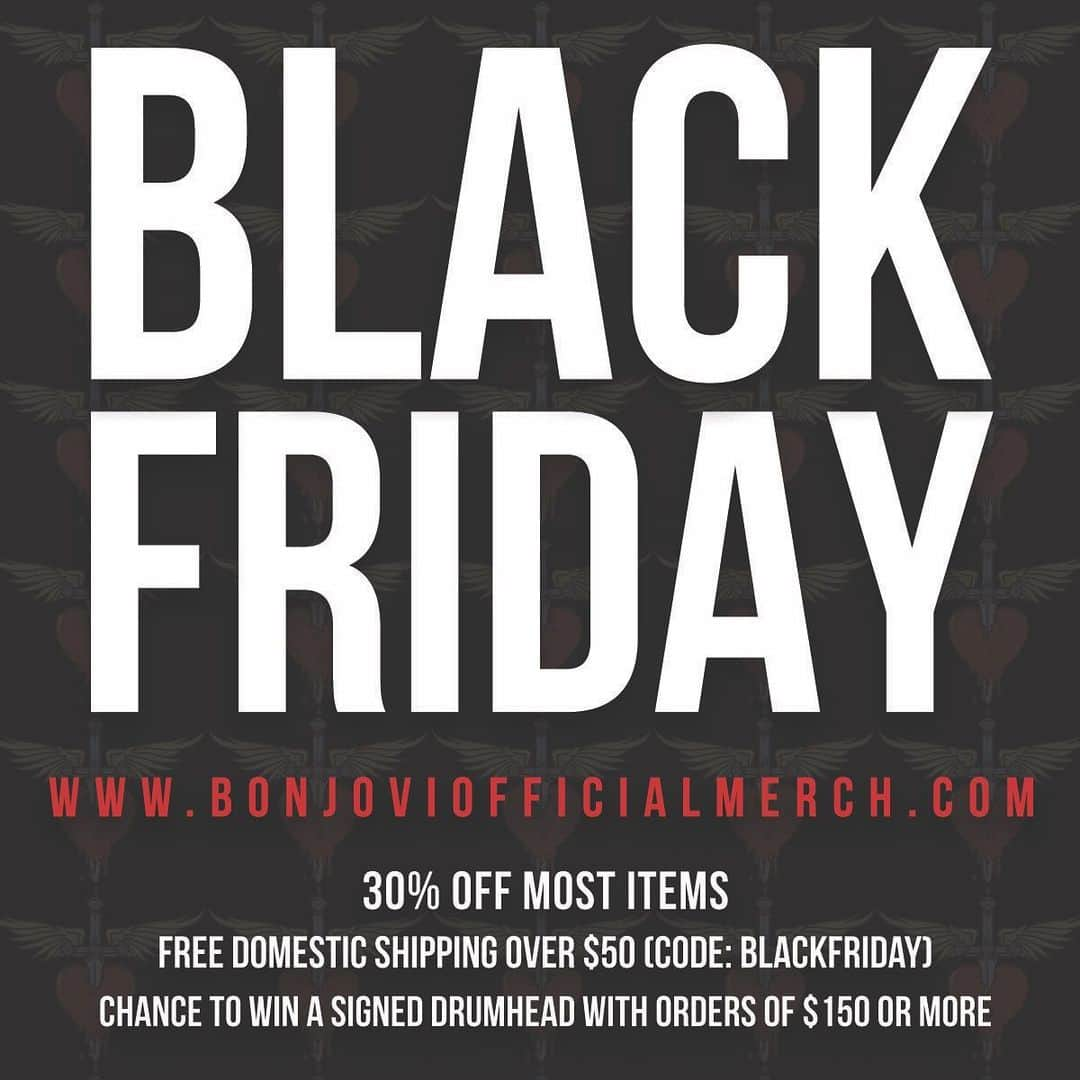 Bon Joviさんのインスタグラム写真 - (Bon JoviInstagram)「Shop our #BlackFriday sale now through Monday, December 2 at bonjoviofficialmerch.com. Our limited edition #bonjovi2020 tees included in the sale.」11月30日 0時49分 - bonjovi