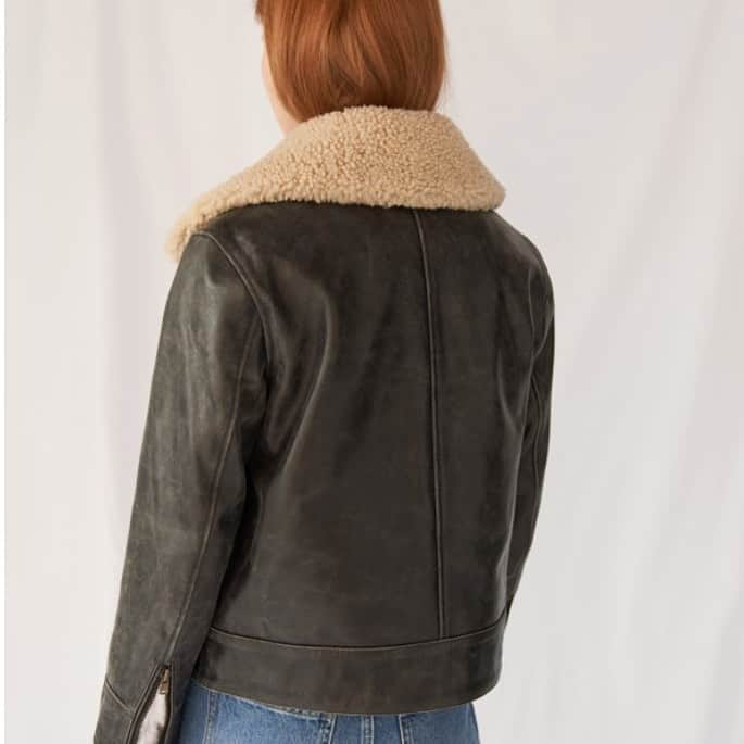 エムアイエイチジーンズのインスタグラム：「Our favourite Archive picks. The Hardy Leather jacket in vintage tumbled leather with detachable sheepskin collar.  #mihjeans #britishheritage #archive」