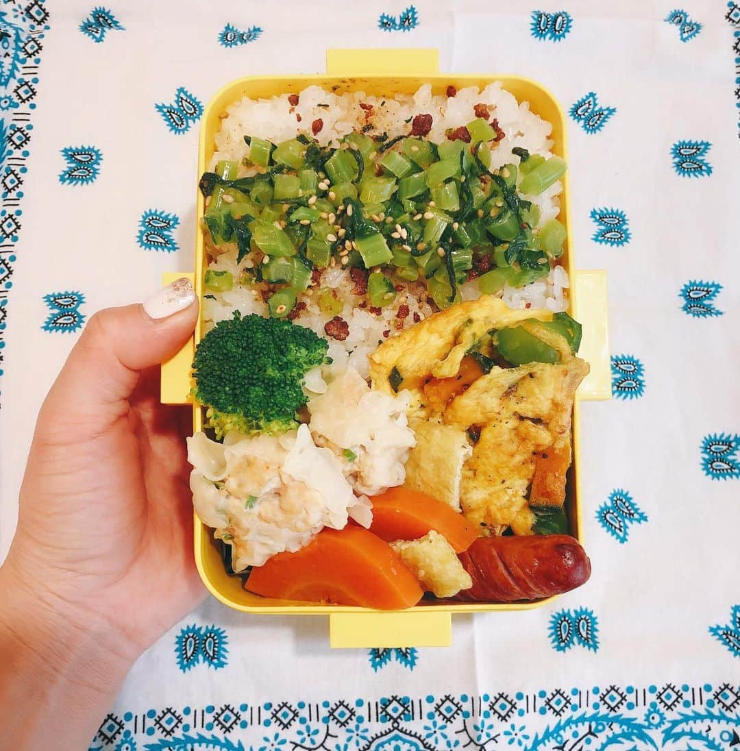 YUUKIさんのインスタグラム写真 - (YUUKIInstagram)「#今日のお弁当 大根の葉ふりかけ♡にしました 具沢山オムレツはトリュフ塩で‼️完成  #instagood #foodstagram #instafood #lunchbox #vegitable #cooking #photooftheday #お弁当記録 #男子弁当 #おべんたぐらむ #シュウマイ #具沢山 #週末 #大根の葉っぱ #いろいろアレンジ」11月30日 2時34分 - yuuki_._official