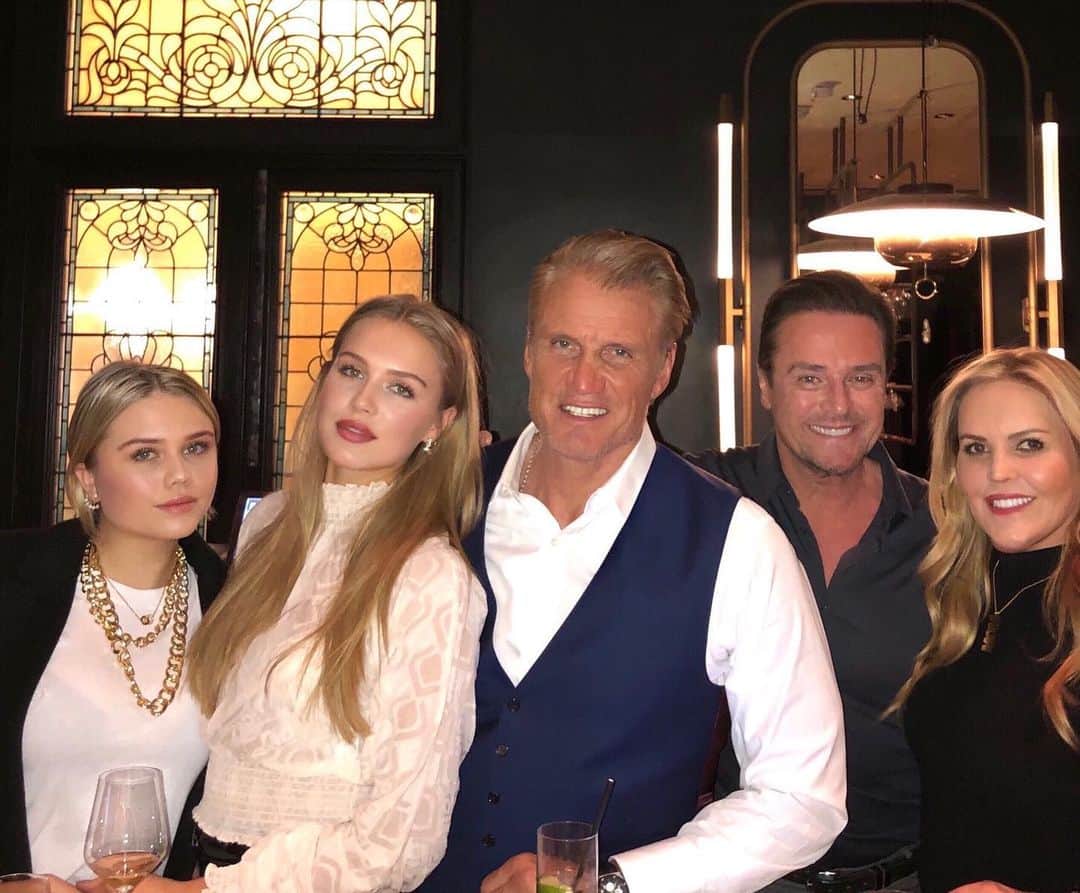 ドルフ・ラングレンのインスタグラム：「In London for daughter Greta’s 18th birthday...Congrats!!」