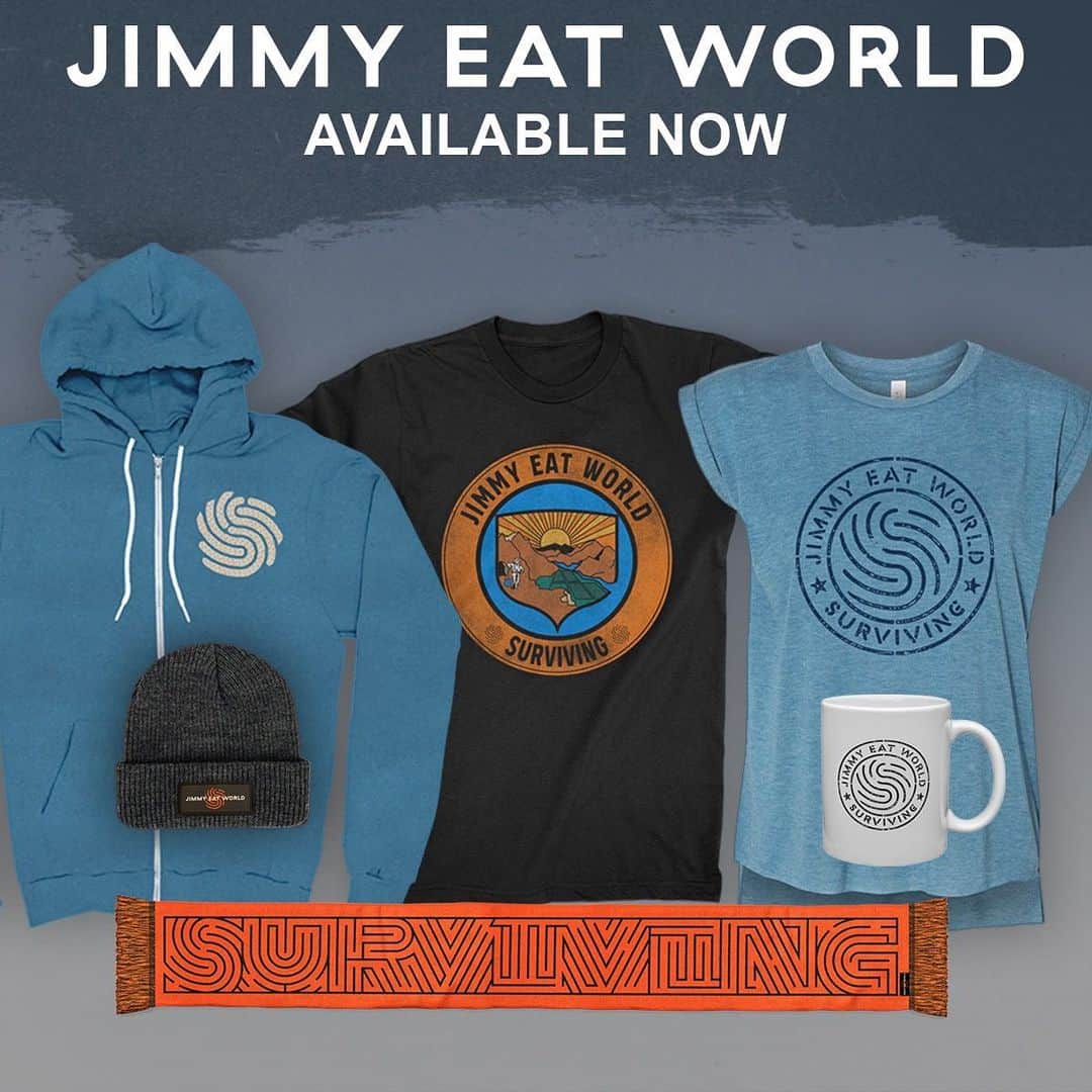 Jimmy Eat Worldさんのインスタグラム写真 - (Jimmy Eat WorldInstagram)「🗣Fresh #Surviving merch in the store now! Check it out: link in bio.」11月30日 6時53分 - jimmyeatworld
