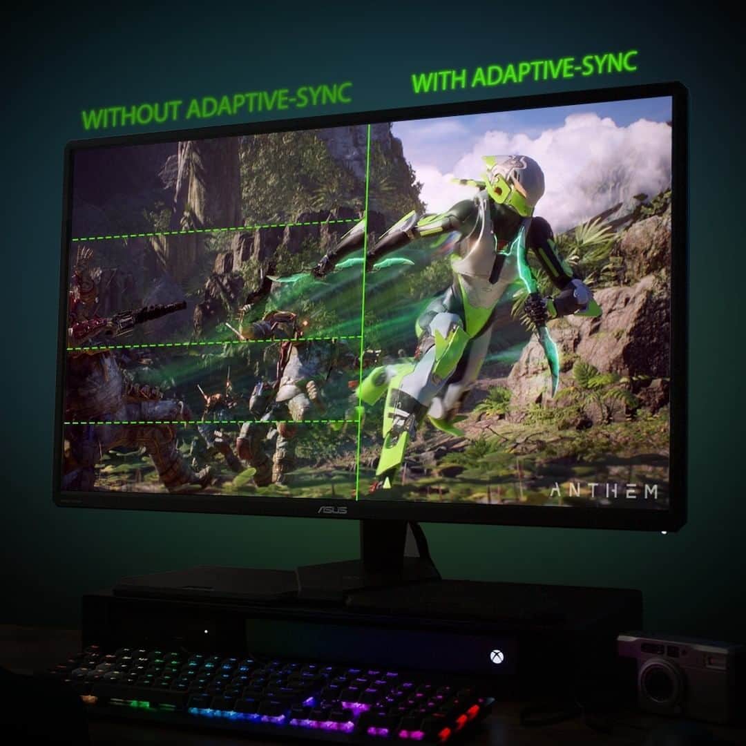ASUSさんのインスタグラム写真 - (ASUSInstagram)「No stuttering, no tearing. Just gaming.​⁣ ⁣  With the FreeSync technology, CG32UQ provides a fluent animation. While the screen running smoothly, make sure all your gaming consoles are fully charged. The USB charging hub ensures you to keep your gamepads ready.​⁣ ⁣  #console #xbox ##cg32uq」11月30日 18時00分 - asus