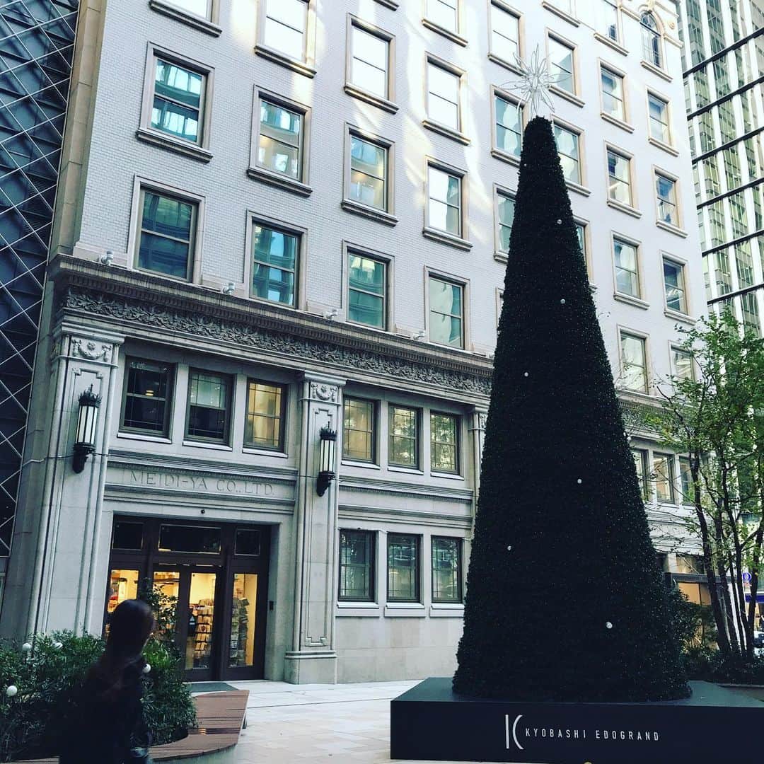 のインスタグラム：「エドグランのクリスマスツリー🎄 ハードシングスな思い出が蘇る。 一昨年より、去年より、今年より、次の一年はもっと良い年にするよ！ #エドグラン#クリスマスツリー#京橋」