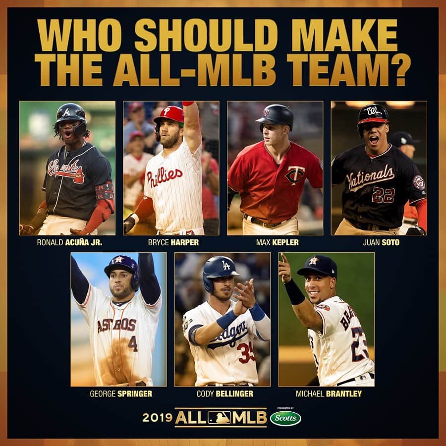 MLBさんのインスタグラム写真 - (MLBInstagram)「Tons of talent in the outfield. ⭐️ The choice is yours.」11月30日 11時02分 - mlb