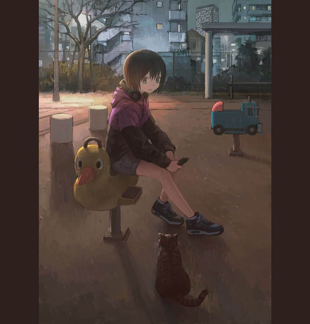 Akimasa Tokunagaさんのインスタグラム写真 - (Akimasa TokunagaInstagram)「Night park🌃夜の公園 #art #illustration #絵」11月30日 14時19分 - aki_masa88