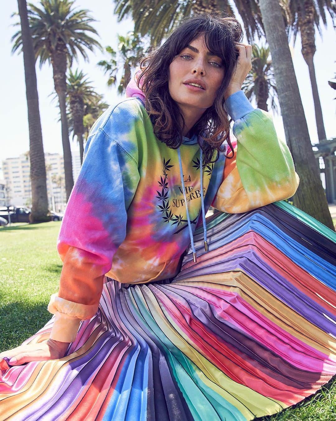 Saks Fifth Avenueのインスタグラム：「#RainbowBrights: Discover electric shades and kaleidoscopic effects from @lesuperbecalifornia that guarantee a Saturday #OOTD selfie. #SaksItList」