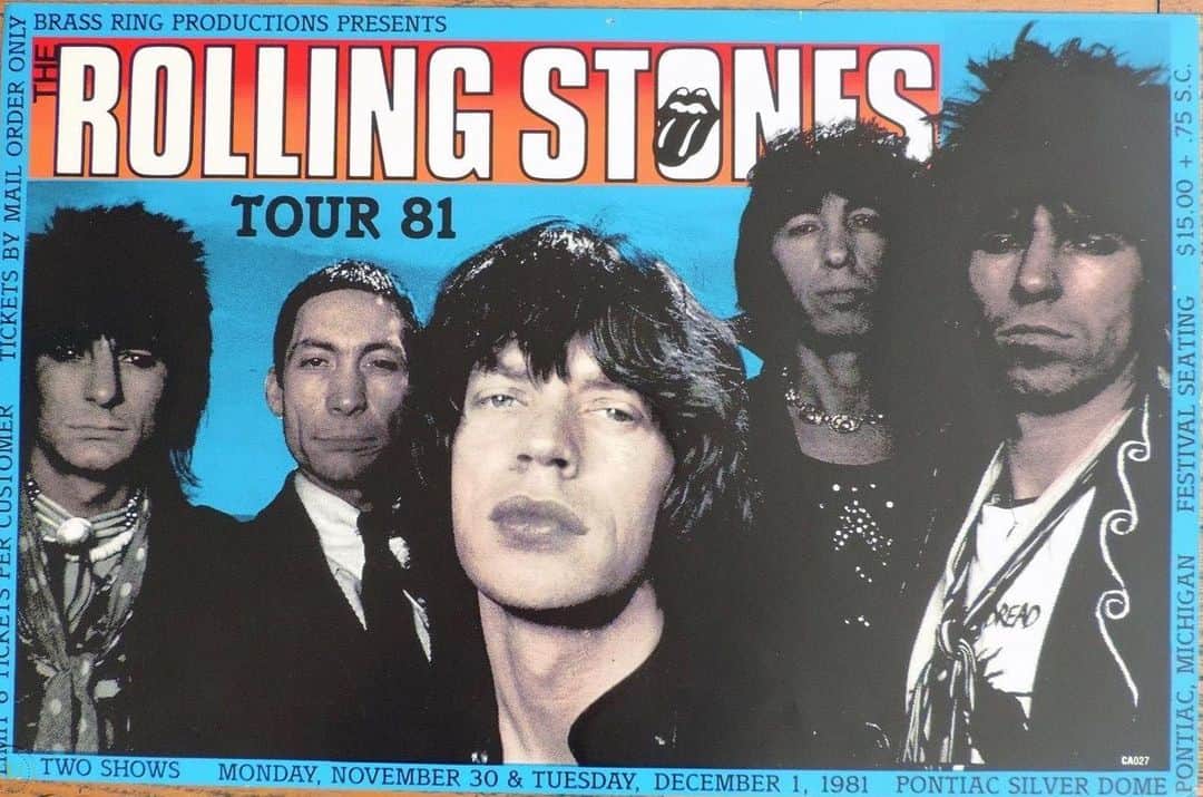 The Rolling Stonesさんのインスタグラム写真 - (The Rolling StonesInstagram)「On this day in 1981 the Rolling Stones were playing the first of two shows at the Pontiac Silver Dome! #therollingstones #michigan #1981」12月1日 3時11分 - therollingstones