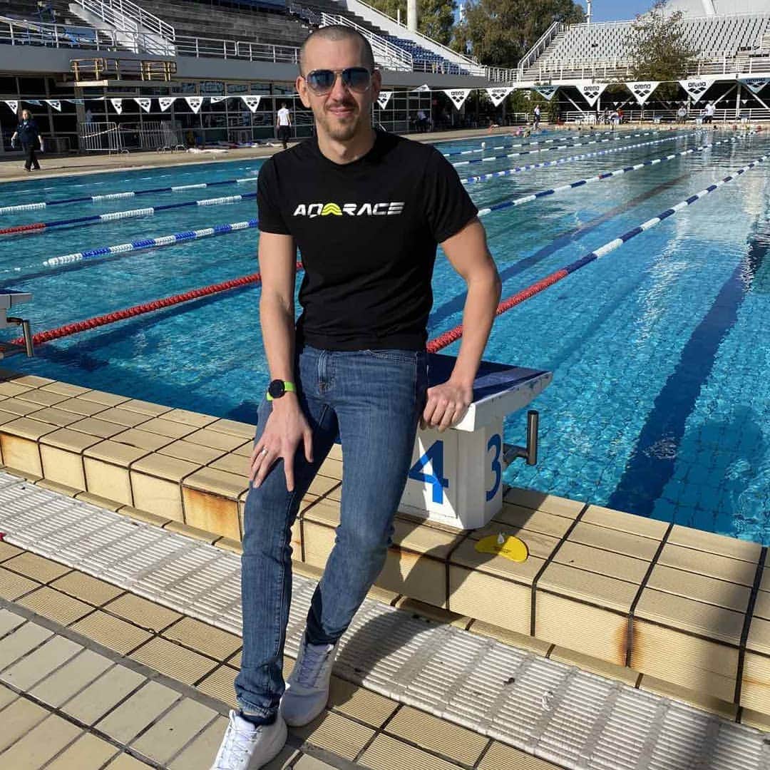 ラースロー・シェーのインスタグラム：「15 év után újra az Athéni olimpiai medencénél!After 15 years again in Athens Olympic Pool! 🏊‍♂️🥉#swimming #racing #olympic #athensolympic @aquarapidcom」