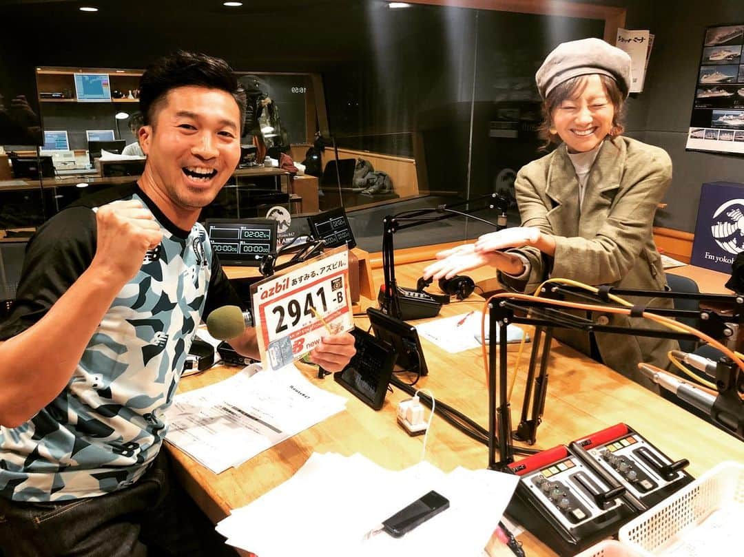 柴田聡さんのインスタグラム写真 - (柴田聡Instagram)「明日の湘南国際マラソンに向け和可菜さんより喝を入れて頂きました(o^^o) #fmyokohama  #route847  #jogstation #福島和可菜 さん #湘南国際マラソン #PB #目指し #頑張ります」11月30日 21時16分 - satorushiba