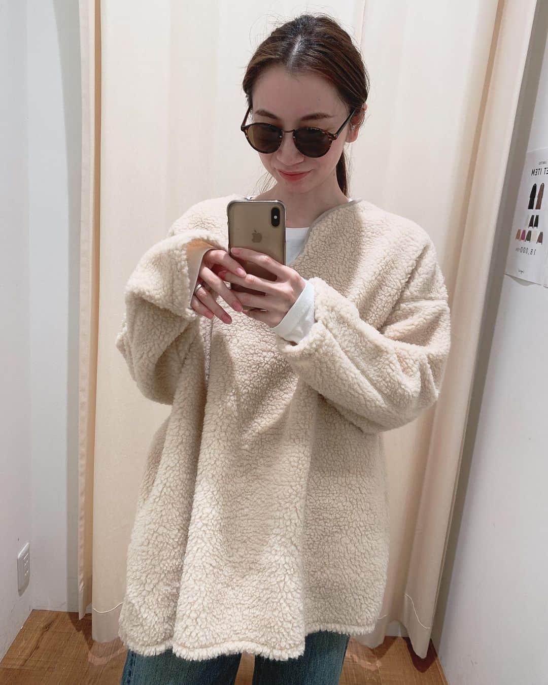 ungrid_minamiのインスタグラム：「. 冬の定番ボアがトップスに、、、♡ @ungrid_official @ungrid_staffsnap #Ungrid#アミュプラザ博多」