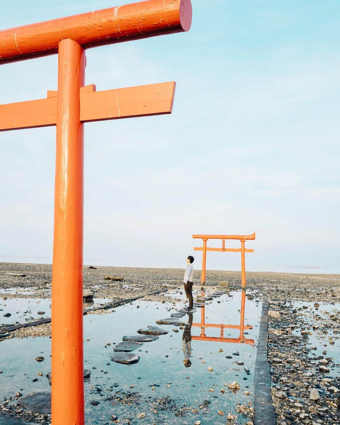 sorayuchiのインスタグラム：「SAGA ・ 最近、オフショットやベタな記念写真を撮るのにハマり中(*´꒳`*)📷佐賀にこんな素敵なスポットがありました😎」