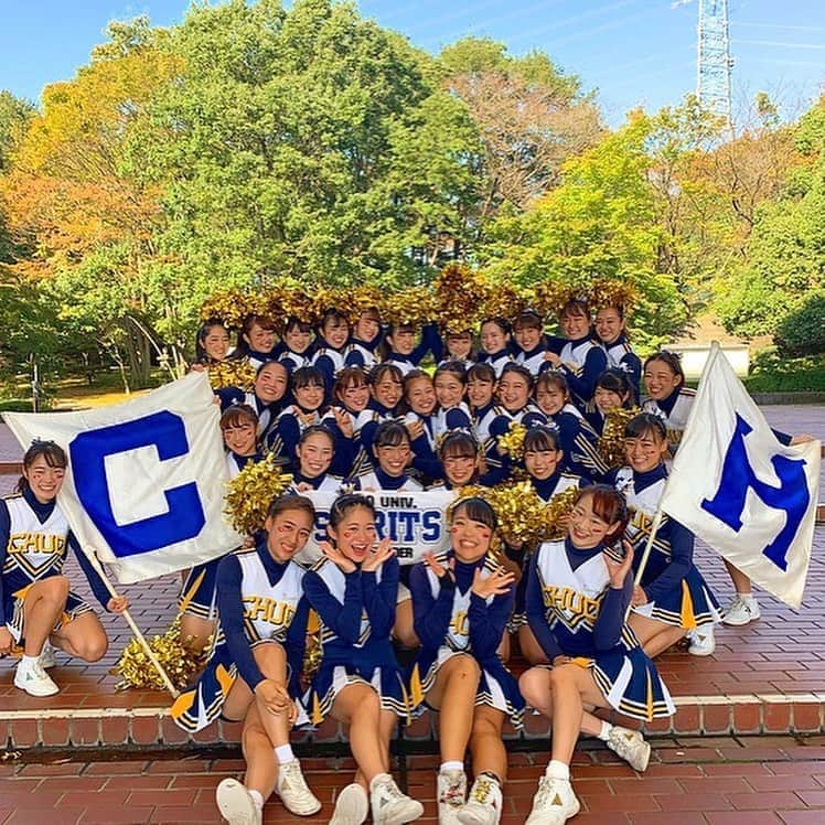 中央大学応援団チアリーディング部SPIRITSのインスタグラム：「【ご注目🥳】 12月14・15日に行われるインカレまでのカウントダウン企画残り16〜10回をお届けします🥳❤️ ・ ・ 残り9回からは毎回投稿するので 是非お楽しみください🙌✨✨ ・ ・ #中央大学 #応援団 #チアリーディング部 #SPIRITS #cheerleading #体育連盟」