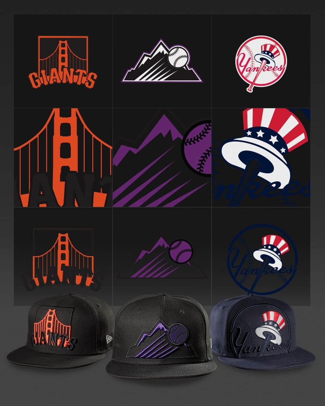 ニューエラ・キャップのインスタグラム：「Break the mold with the MLB Logo Elements Collection. All teams available now at neweracap.com •  Black Friday continues at #NewEraCap. 25% of orders of $50 or more, 30% of orders of $100 or more. Exclusions apply.」