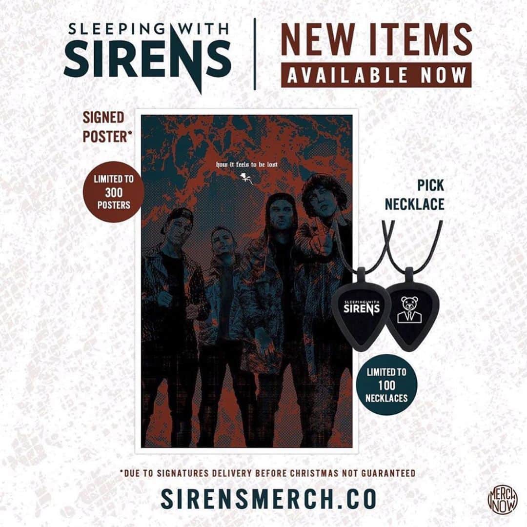 ジャスティン・ヒルズのインスタグラム：「They’re going quick! Get em’ soon so you can have it by Christmas! We will be signing them all. @mauriokart @sleepingwithsirens」