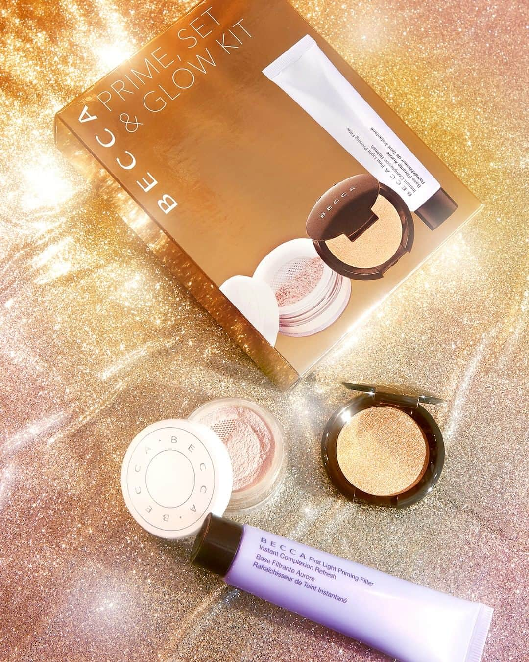 BECCAさんのインスタグラム写真 - (BECCAInstagram)「PRIME with refreshing First Light Priming Filter, SET with cooling Hydra-Mist Powder, and GLOW with Pressed Highlighter in Moonstone! Kit available exclusively at @Sephora for ONLY $15 while supplies last!」12月1日 8時00分 - beccacosmetics