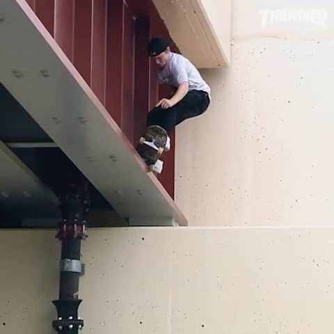 スラッシャーのインスタグラム：「🗣T FUNK!!!! 👉🏽 @tfunkb in @bakerskateboards 4 🎞 Now playing on ThrasherMagazine.com 📡」