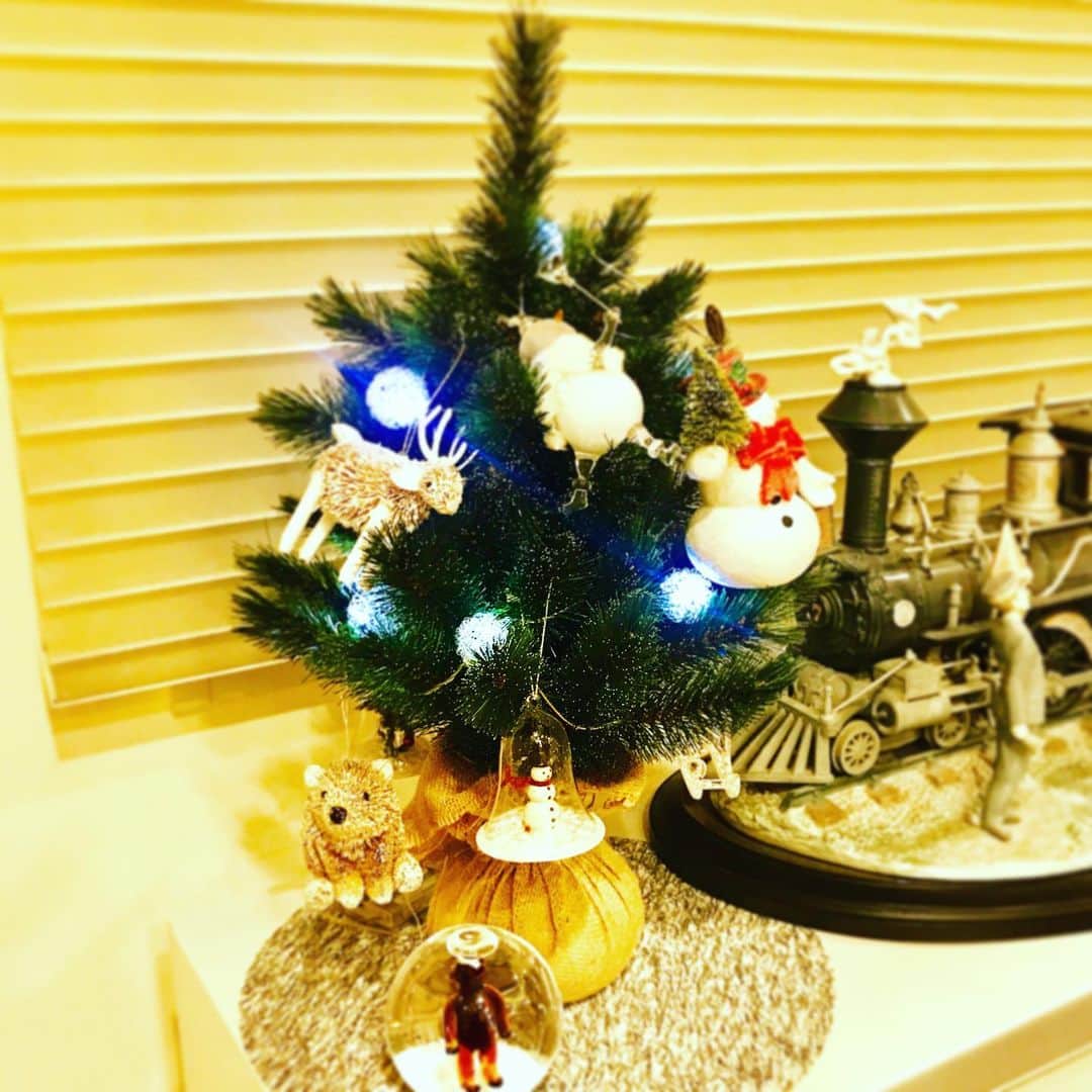 川原亜矢子のインスタグラム：「I dacorated tree's ♪ Ther are 25th days to X'mas! I hope you're having a lovely day🧚‍♀️ #xmas  #tree  #クリスマスツリー」