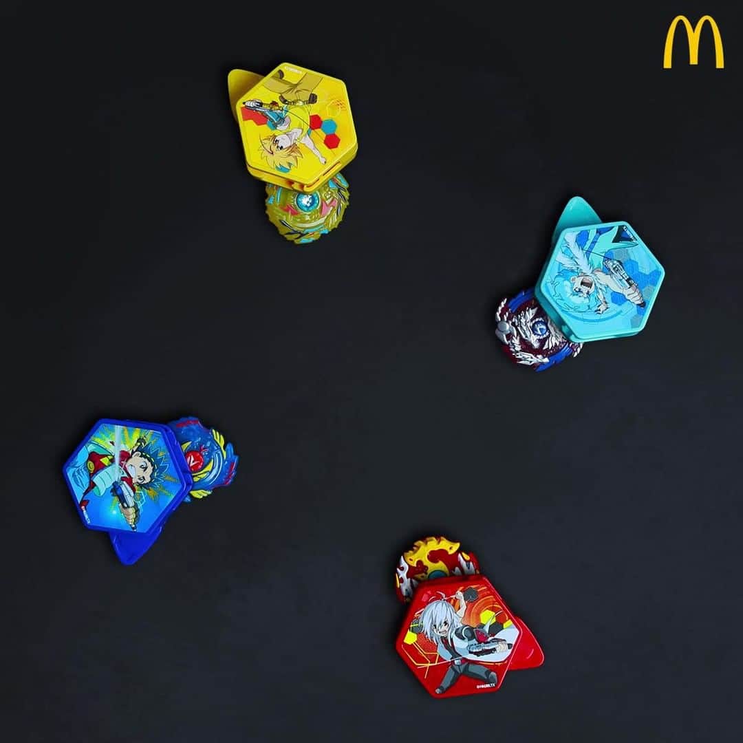 McDonald's Philippinesのインスタグラム：「Time to take these toys for a spin. Get a Beyblade toy in every Happy Meal. Order now at your nearest McDonald’s store.  Comment here if you are a Beyblade fan!」
