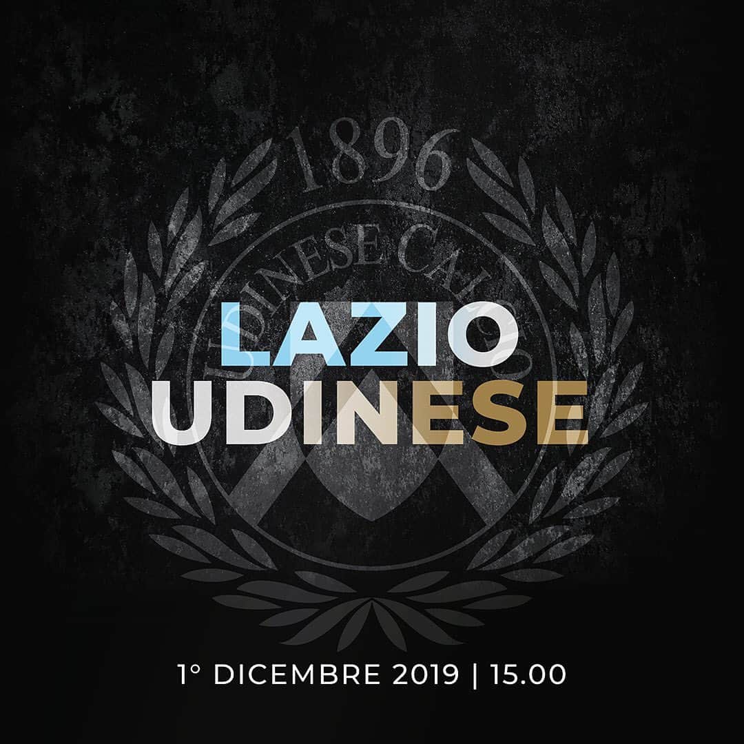 ウディネーゼ・カルチョさんのインスタグラム写真 - (ウディネーゼ・カルチョInstagram)「🆚 @official_sslazio ⏰ ore 15 ‪🏟 Olimpico ‪💻 Live match completo su Twitter Udinese_1896‬  #AlèUdin #LazioUdinese #matchday ‬」12月1日 17時13分 - udinesecalcio