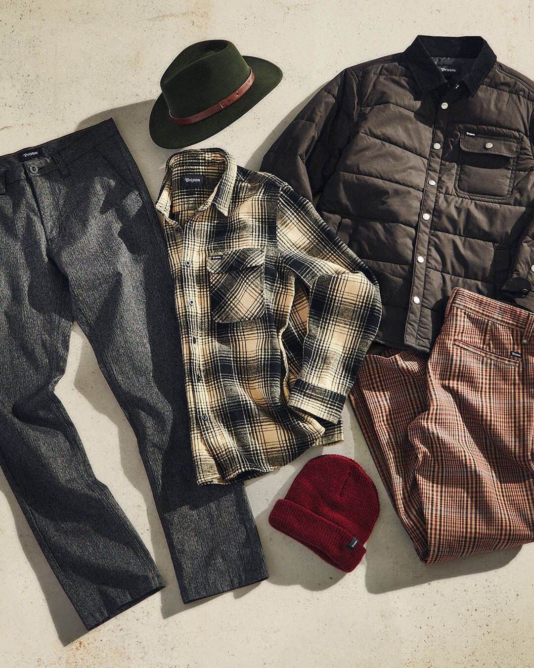 のインスタグラム：「Holiday wardrobe ✔️ View our Gift Guides at brixton.com #doneproper #brixton」