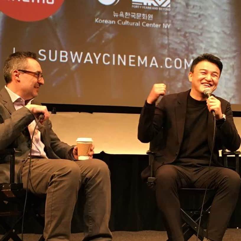 パク・チュンフンのインスタグラム：「#인정사정볼것없다 #링컨센터 #뉴욕#상영 후 대담,Q&A  # Nowhere to hide #Lincoln center #New York#박중훈」