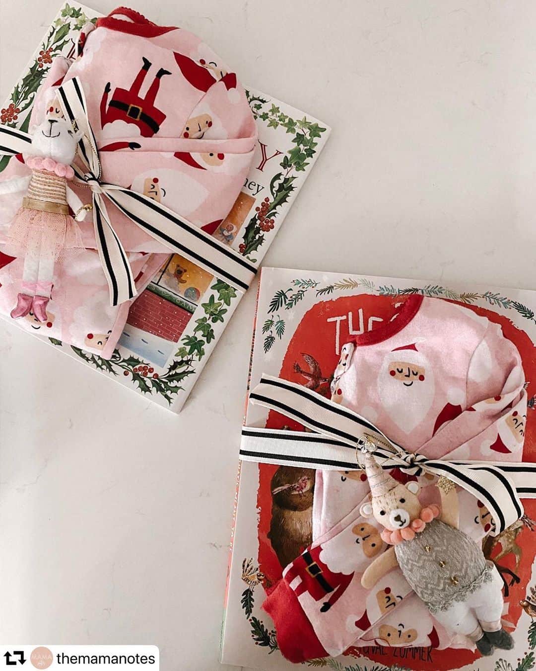 のインスタグラム：「We love this sweet way to kick off the holiday season! 😍🎄💝 Who else has a fun Christmas tradition? Tell us in a comment below! 🎅💫⬇️ #christmastraditions #jammies #lovecarters #repost @themamanotes⁣ ・・・⁣ Another one of my favorite simple traditions 🎅🏼 We do new holiday PJs & one new book at the start of the month instead of the actual holiday so we can enjoy them all season long 😍 It’s the best and the girls get so excited about it and I love seeing our book collection grow over the years!」