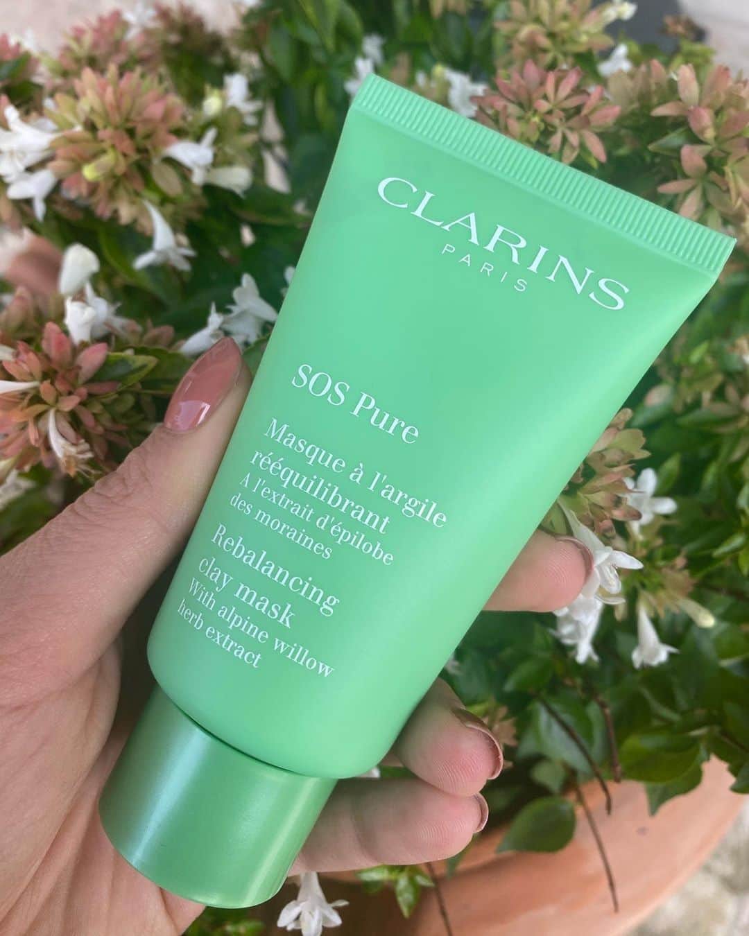 CLARINSさんのインスタグラム写真 - (CLARINSInstagram)「SOS Pure's rebalancing clay texture is infused with alpine willow herb extrac & full of salicylic acid to restore oily skin in 10 quick minutes 📷: @_pilloledibellezza_ #ClarinsSkincare」12月2日 0時20分 - clarinsusa
