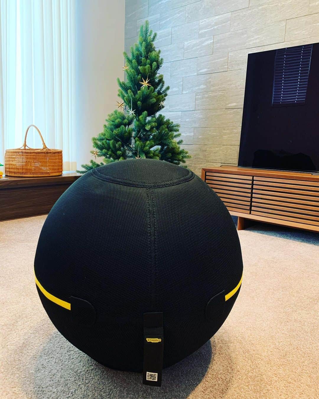 赤星拓さんのインスタグラム写真 - (赤星拓Instagram)「My chair^_^ #balanceball #technogym  #ボールの重心が下になる専用カバー を付けることで使わない時にリビングに置いておいてもコロコロ転がっていかない #家トレ」12月2日 12時37分 - akahoshi.taku_1