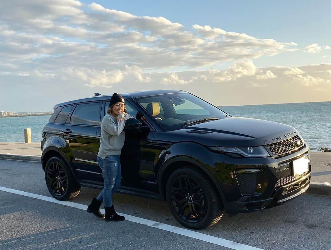 宮里美香さんのインスタグラム写真 宮里美香instagram Black Color Range Rover So Cool 夕陽の光がとても綺麗だったので撮ってみました 黒のレンジカッコいい Rangerover Rangeroverevoque Landrover Socool Black Landrover Golf Ambassador